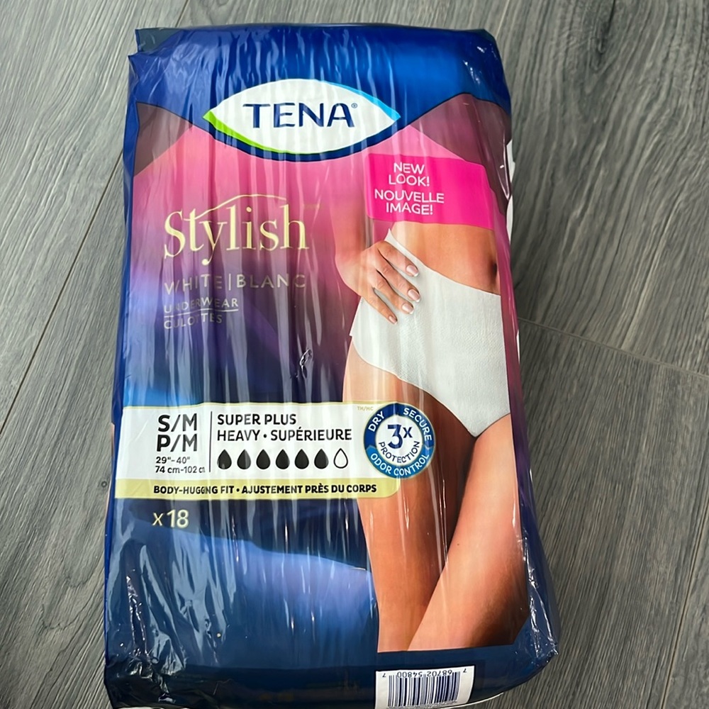 Tena Stylish underwear 29” -40” —18 count